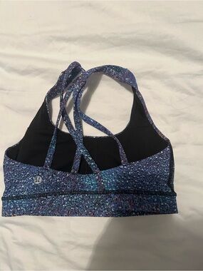 lululemon athletica Blue Multi Speckle Strappy Sports Bra